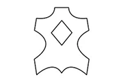 Pictogramme Cuir enduit