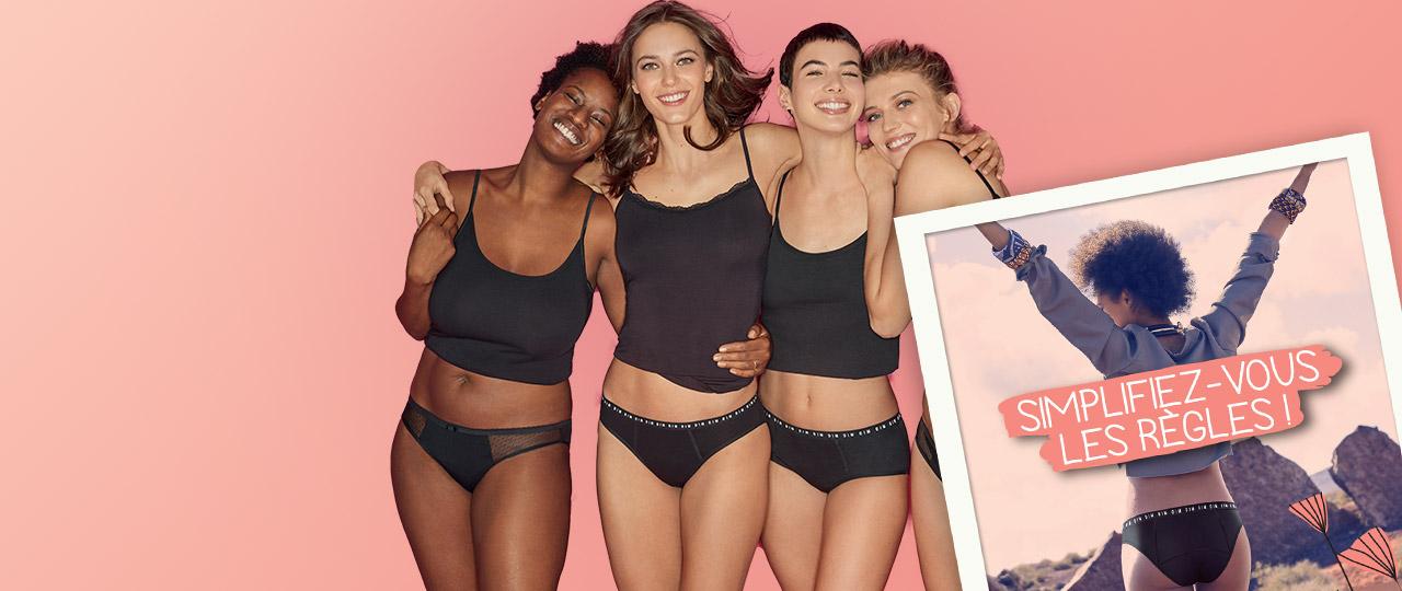 4€ de réduction immédiate pour l'achat d'un boxer ou culotte de règles Dim Protect