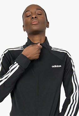 Sweat noir à fermeture éclair Adidas
