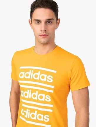 Tee-shirt jaune homme Adidas