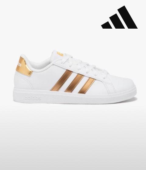 Baskets femme lacets Adidas Advantage K blanc GEMO