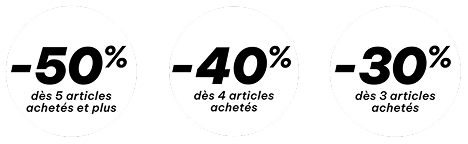 -50% dès 5 articles achetés