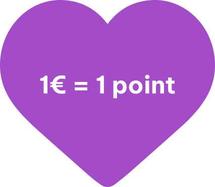1€ = 1 point