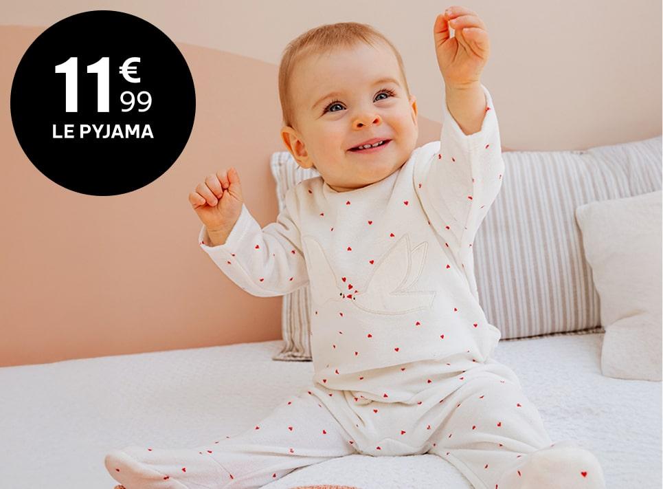 -50% sur le 2ème pyjama bébé