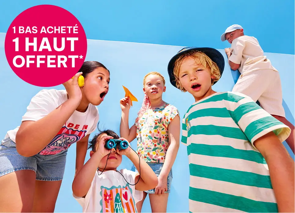 1 bas acheté = 1 haut offert