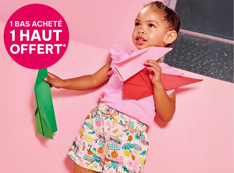 1 bas acheté = 1 haut offert