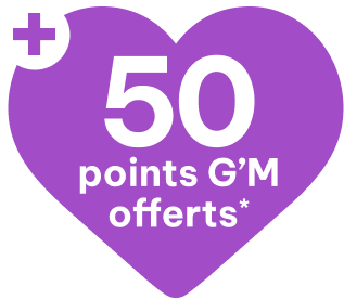 Cœur 50 points G'M offerts