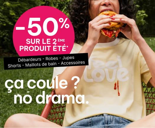 -50% sur le 2ème produit été