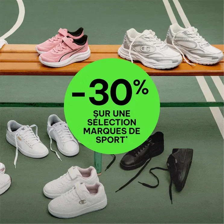 -30% sur une sélection marques de sport