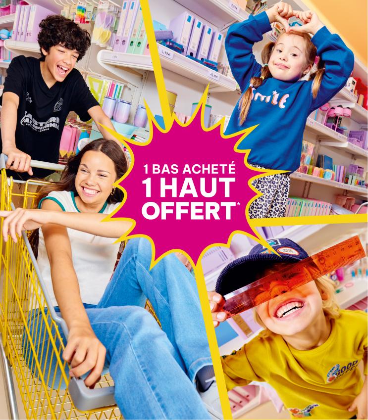 1 bas acheté, 1 haut offert