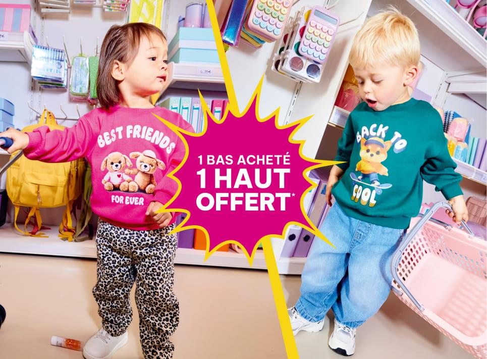 1 bas acheté = 1 haut offert*