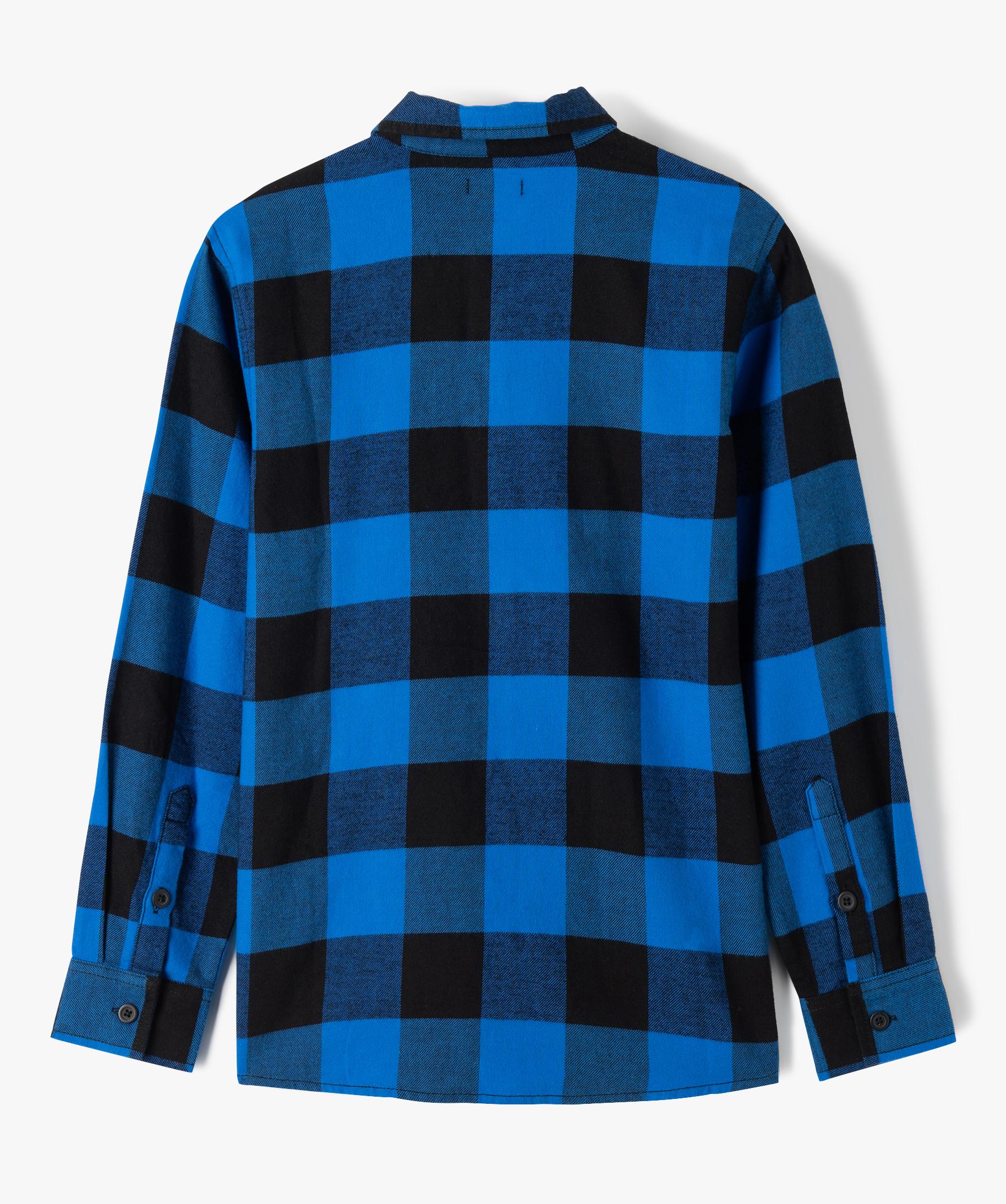 Chemise Flanelle à Carreaux Pour Garçon - Manches Longues, Coton, Taille 4-14 Ans