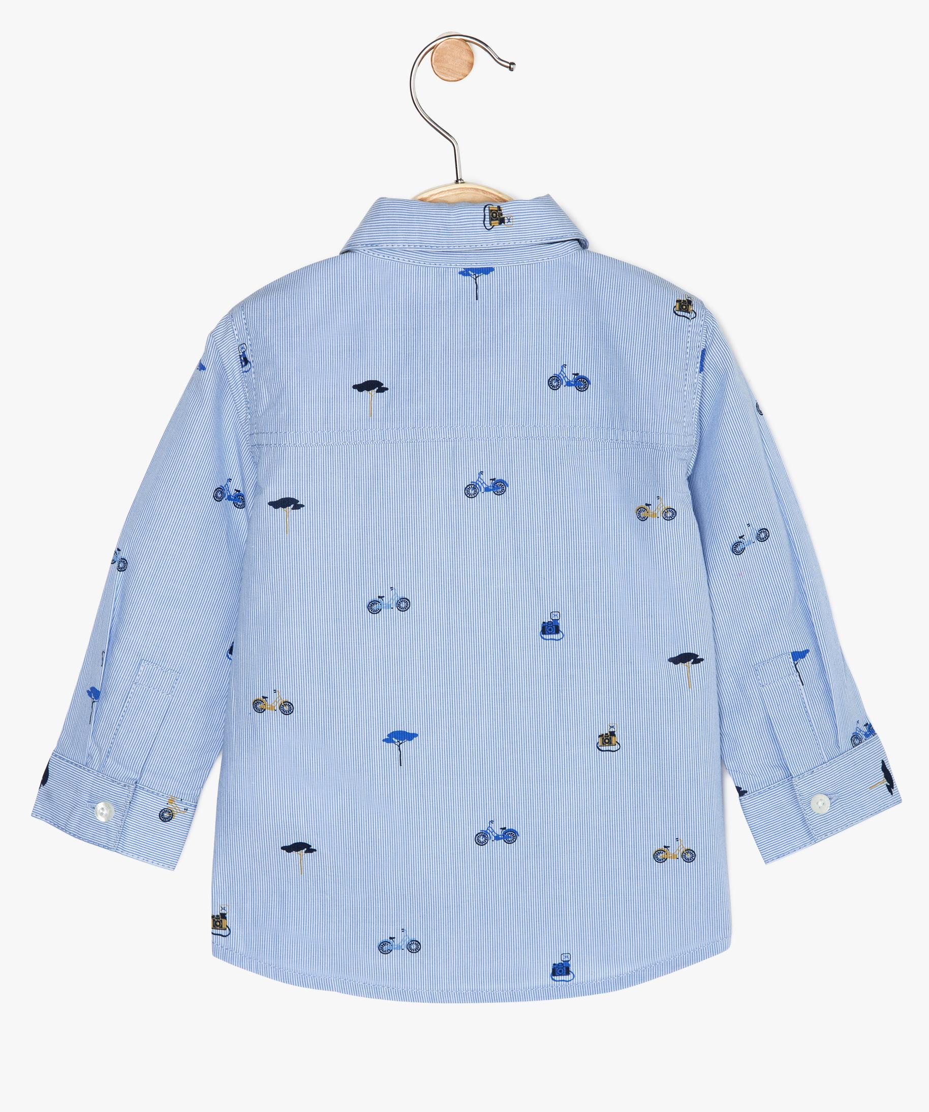 DIRKJE Chemise Bébé Garçon Cardigan Réversible Capuche Coton Biologique - Taille 68