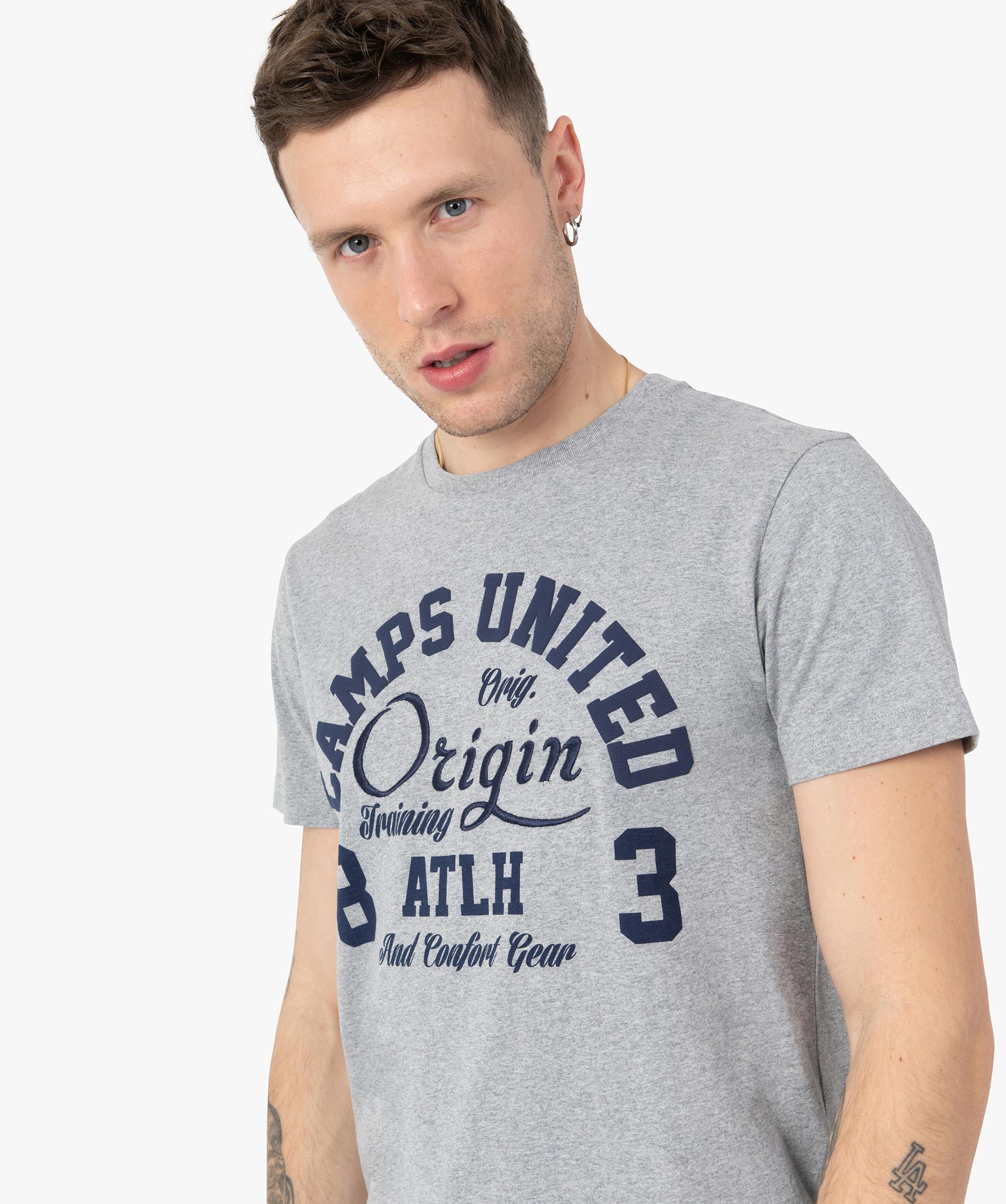 Teeshirt homme avec inscription XXL Camps United gris GEMO