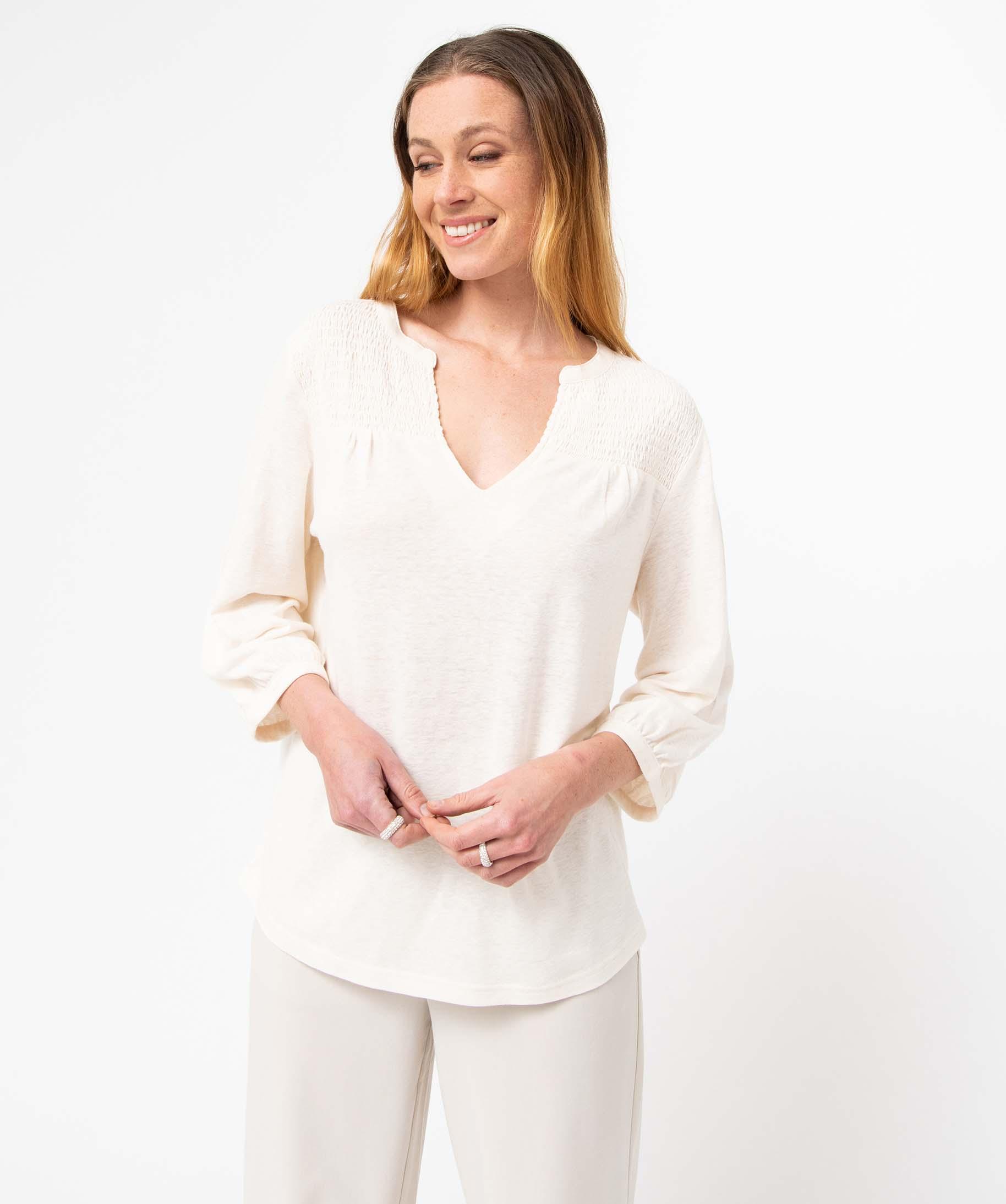 Caziffer Tee Shirt Femme Manches Longues Dentelle - T-Shirt Transparent Léger Décontracté