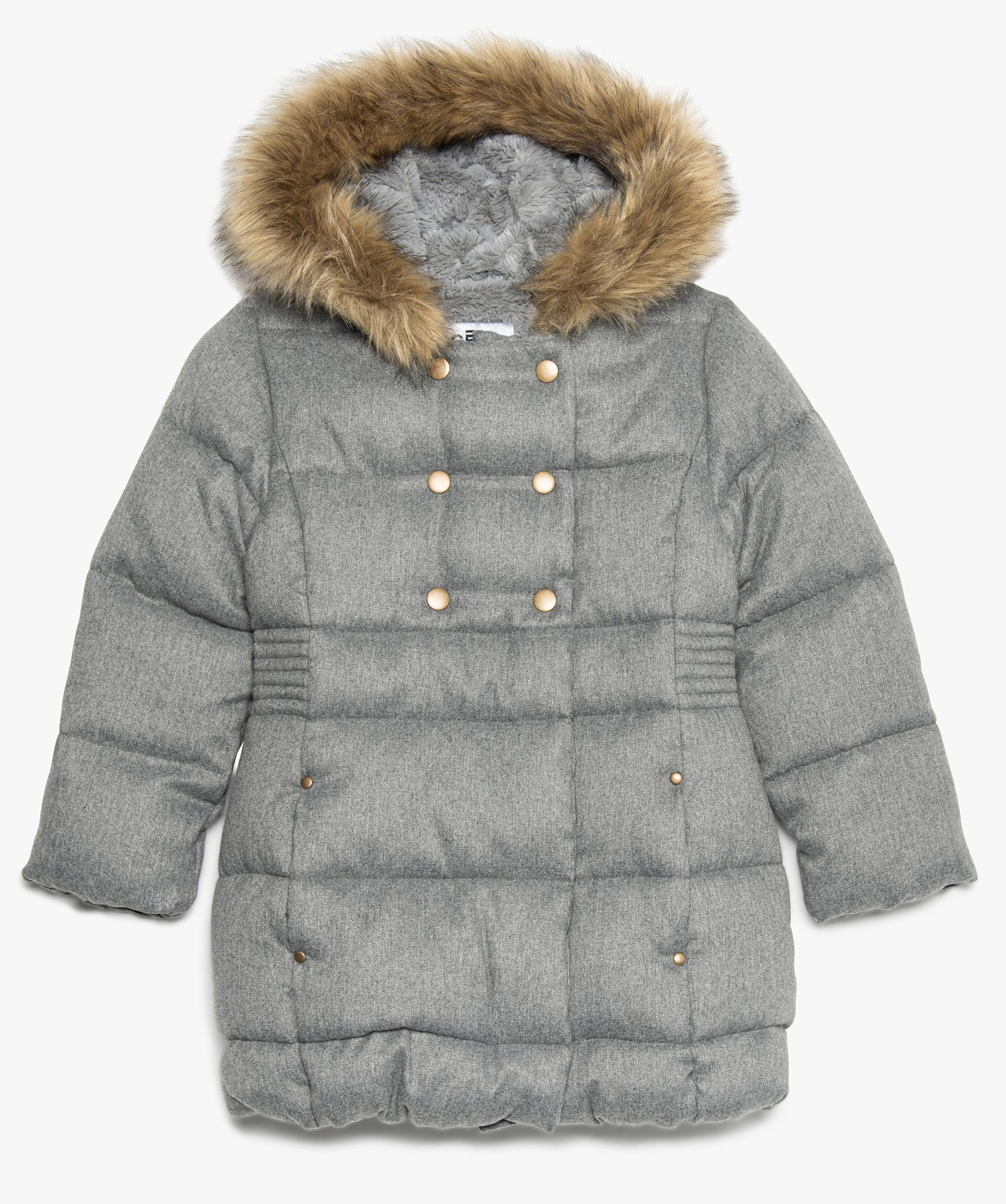 Manteau Bouffant Matelassé Marron Pour Fille - Next Kids - Taille 7-8 Ans - 100% Polyester - Occasion Très Bon état
