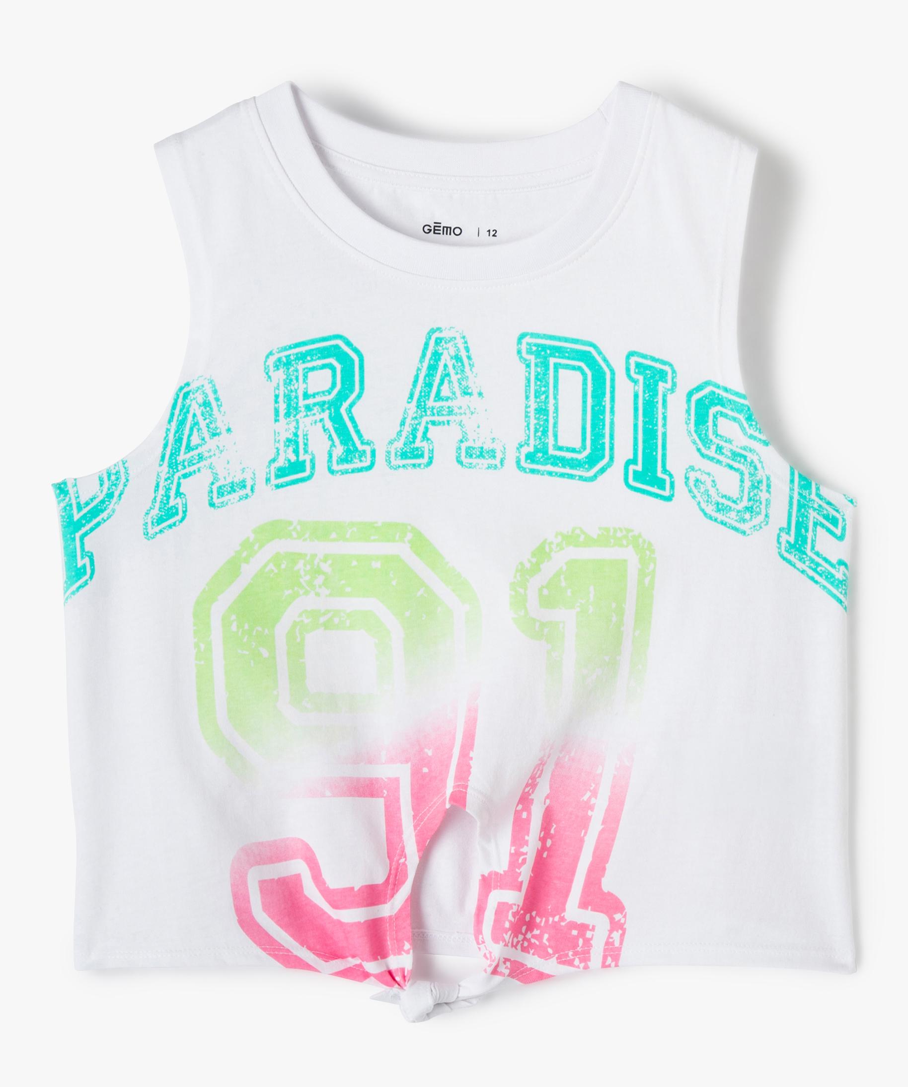 Débardeur Crop Top Madewell Découpé, Nœud Devant, Couleur Ivoire, Taille XXS
