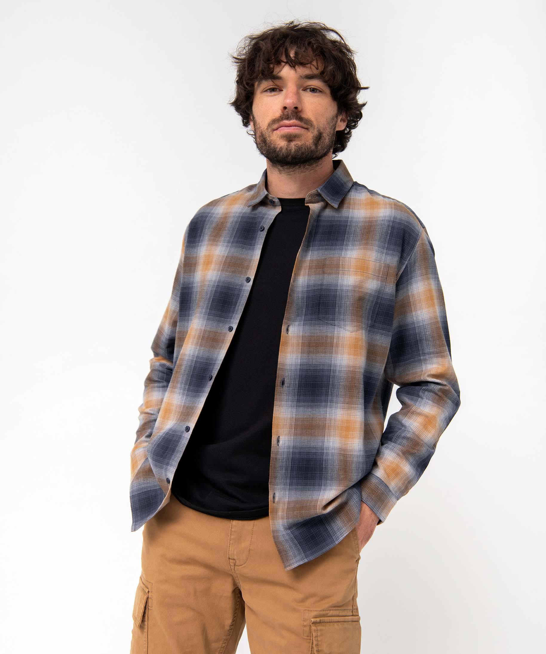 Vans - Chemise à carreaux en flanelle - Bleu