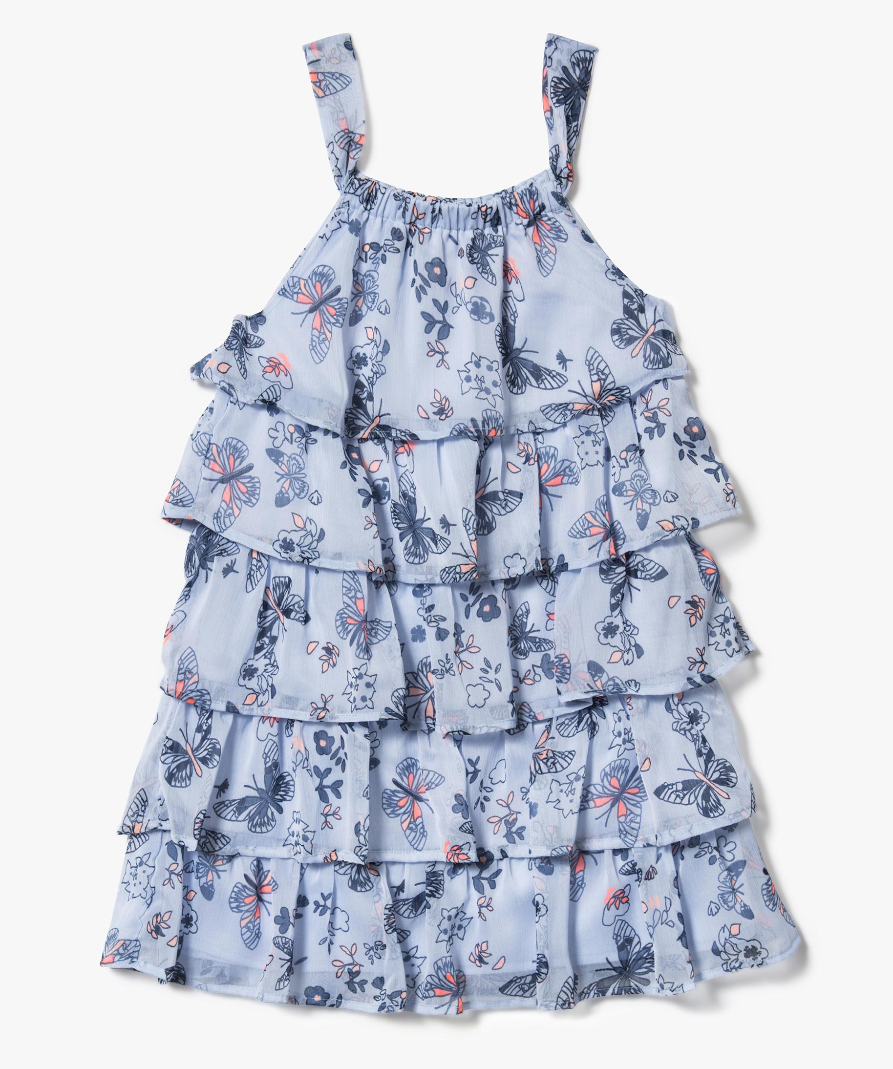 Robe Miso Imprimée Florale Avec Volants - Taille 6, Noir, Occasion Excellent état