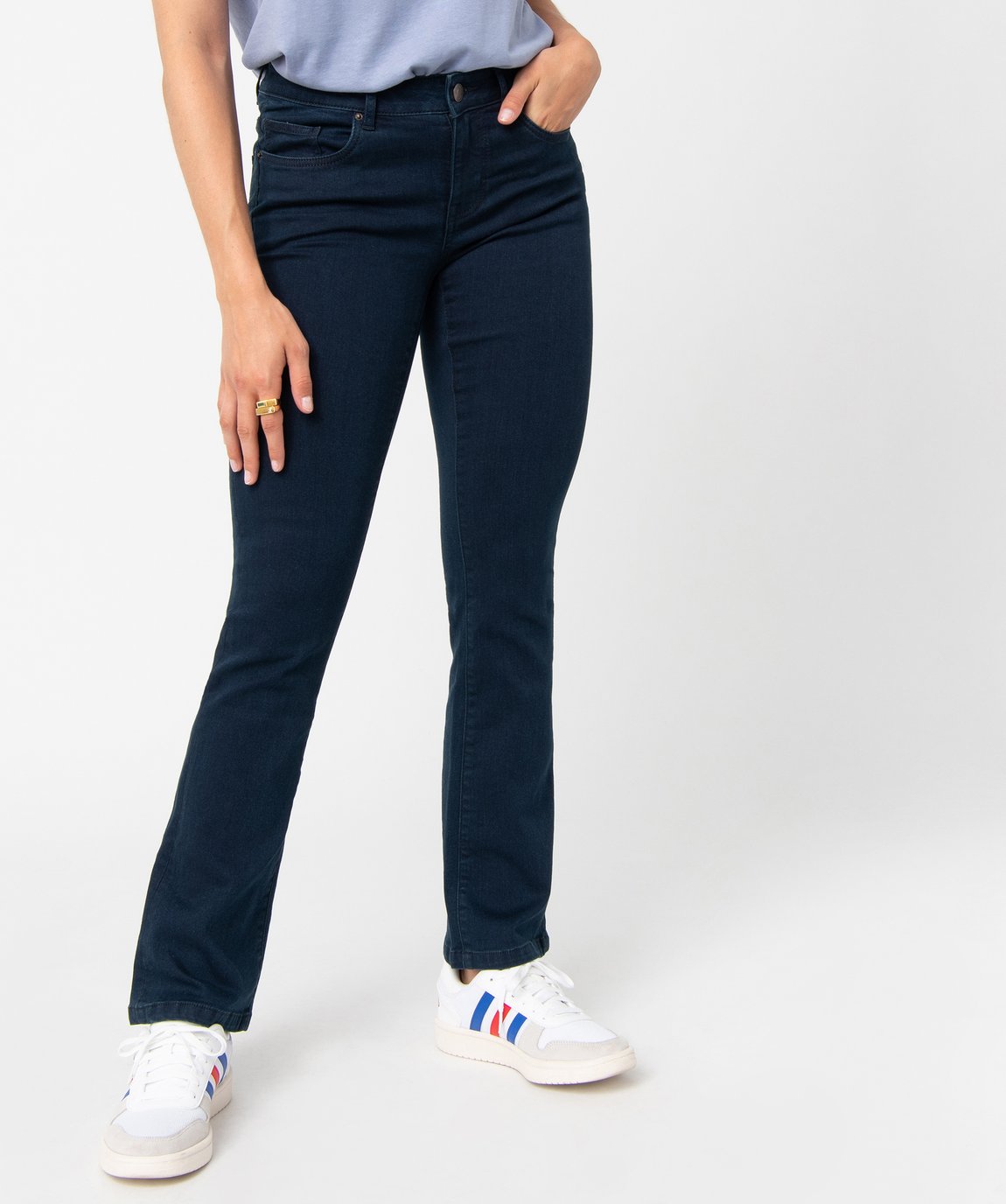 Jean Pour Femme Jambe Large - Taille Basse, Coupe Bootcut, Vintage, Confortable