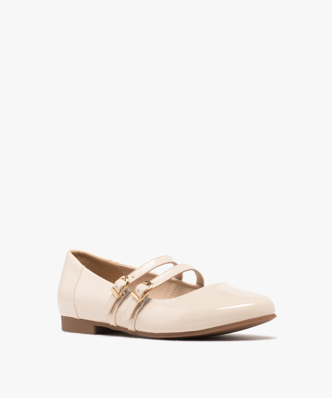 Ballerines Vernies Ivoire - Femme, Taille 41, Neuves En Boîte