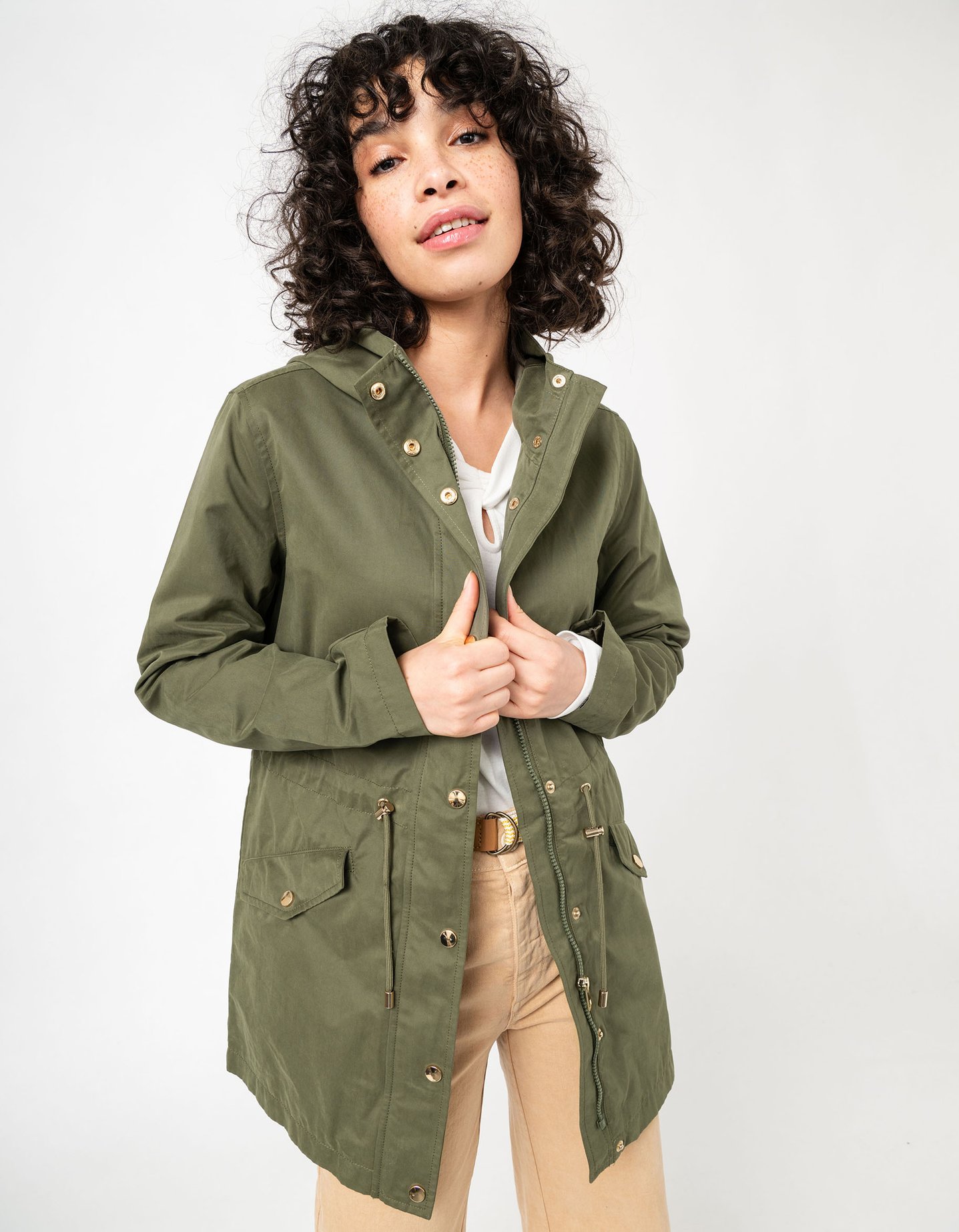 Cecil Trench à Capuche Femme - Manteau Sportif Chic Avec Ceinture, Capuche Amovible Et Poches, 100% Polyester