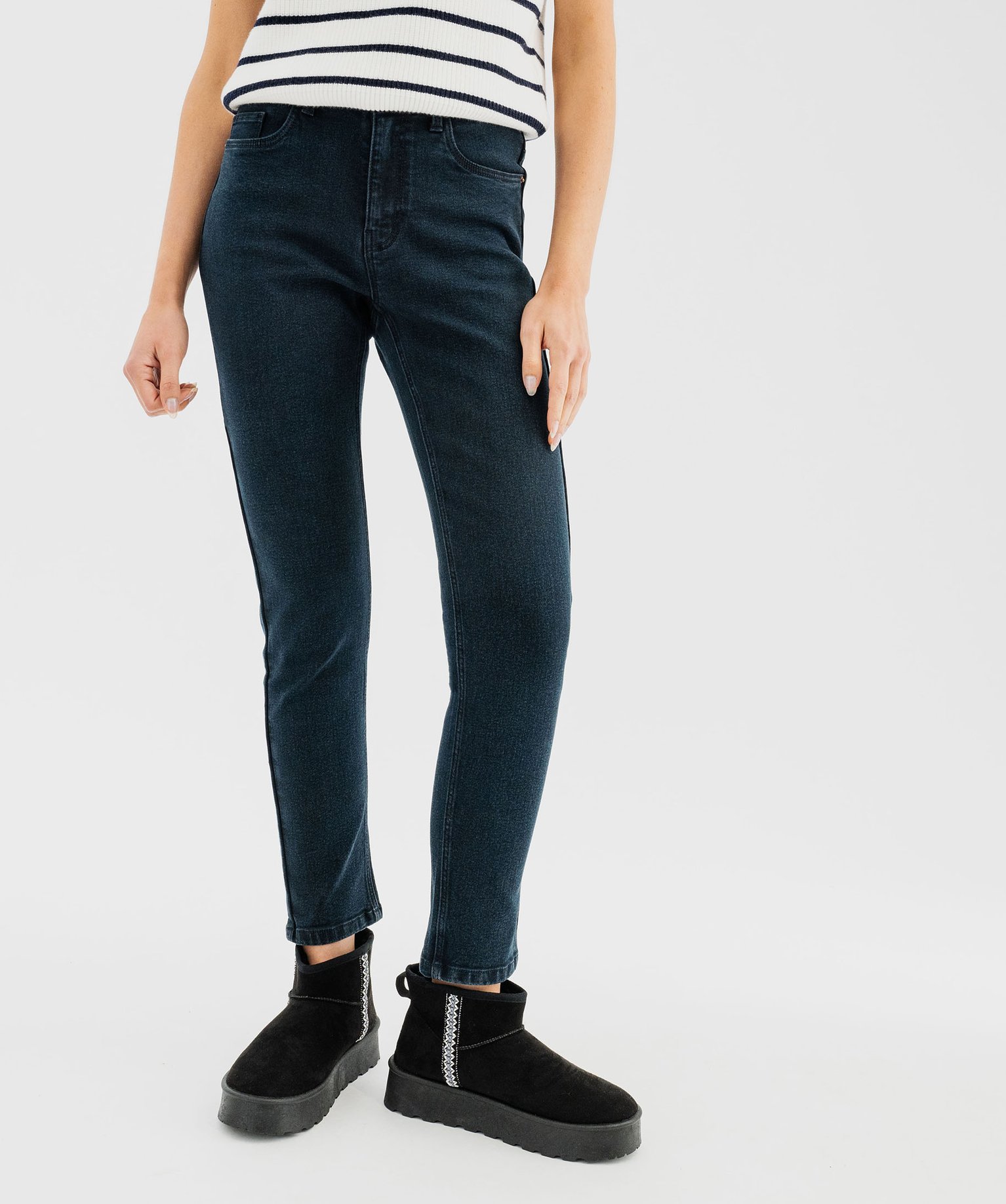 Jeans Femme Slim Fit I CODE By IKKS - Taille Haute - Couleur Rose Corail Stretch - Coton Confortable
