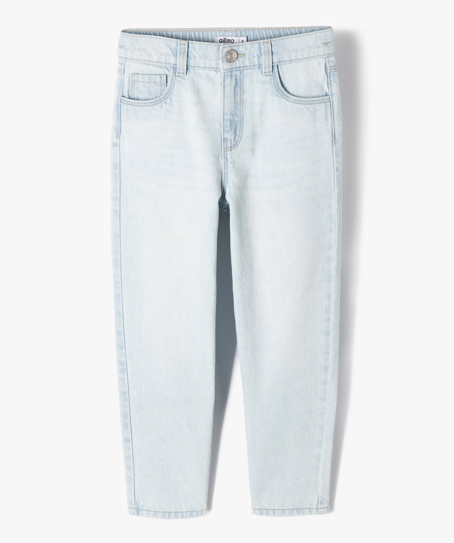 Baggy Jeans Pantalons Garçon Avec Ceinture Élastique Slim Fit