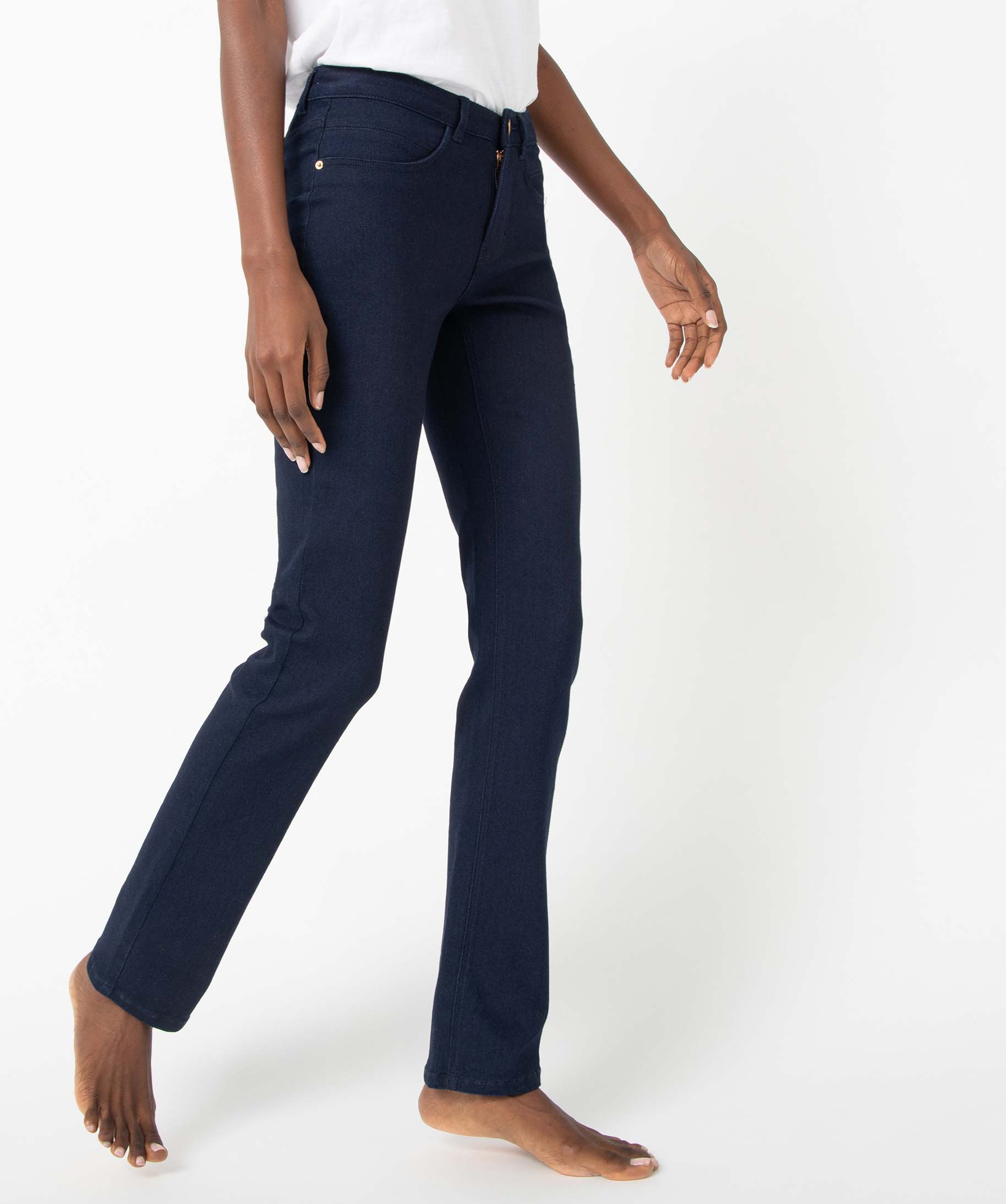 Jean Femme Denim 73' Clockhouse - Taille 34 - Coupe Ample - Délavé Bleu Foncé - Jambe 33