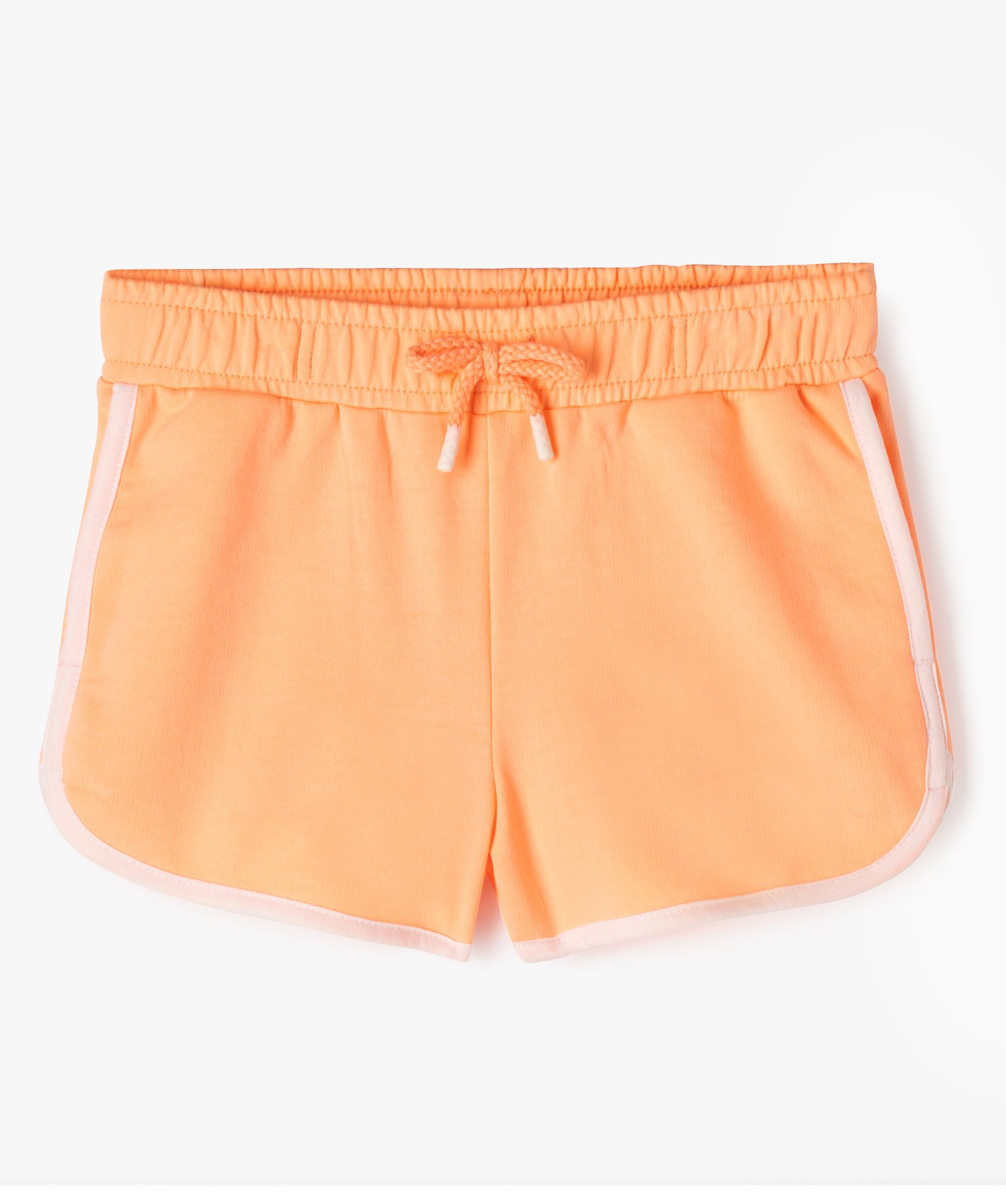 Short En Maille Avec Taille lastique Fille Orange GEMO