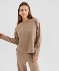 Pull à col rond uni coupe large femme vue1 - GEMO(FEMME PAP) - GEMO