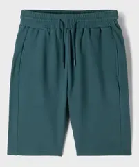 Bermuda de sport uni en maille nid d’abeille garçon vue1 - GEMO 4G GARCON - GEMO