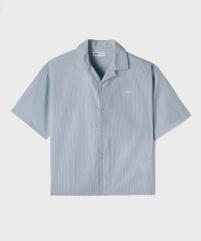 Chemise manches courtes rayée à col cubain garçon vue2 - GEMO (JUNIOR) - GEMO