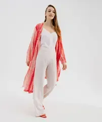 Blouse longue manches 3/4 en viscose tie-and-dye femme vue1 - GEMO(FEMME PAP) - GEMO