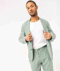 Veste de costume homme en lin mélangé vue1 - GEMO 4G HOMME - GEMO