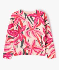 Pull fille en grosse maille imprimée vue1 - GEMO (ENFANT) - GEMO