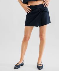 Jupe short en maille stretch texturée femme vue1 - GEMO(FEMME PAP) - GEMO