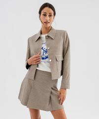 Jupe courte trapèze à carreaux femme - LuluCastagnette vue1 - LULUCASTAGNETTE - GEMO