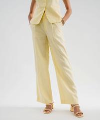Pantalon ample en viscose et lin femme vue1 - GEMO(FEMME PAP) - GEMO