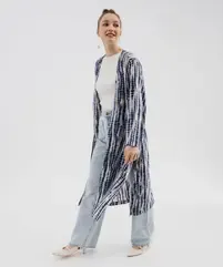 Blouse longue manches 3/4 en viscose tie-and-dye femme vue1 - GEMO(FEMME PAP) - GEMO