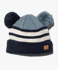 Bonnet bébé garçon rayé à pompons vue1 - GEMO(BEBE DEBT) - GEMO