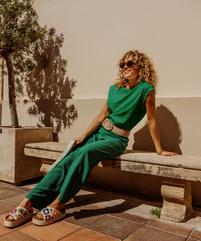 Pantalon ample, fluide et texturée femme vue1 - GEMO(FEMME PAP) - GEMO