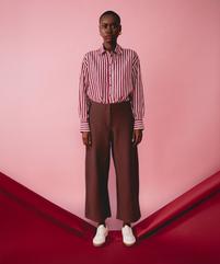 Pantalon fluide cropped taille haute en maille extensible femme vue1 - GEMO(FEMME PAP) - GEMO