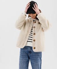 Veste ample en sherpa femme vue1 - GEMO 4G FEMME - GEMO