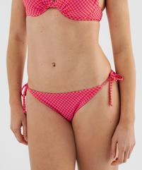 Bas de maillot de bain tanga à motif vichy femme vue1 - GEMO (PLAGE) - GEMO