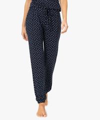 Pantalon de pyjama en maille fine avec bas resserré femme vue1 - GEMO 4G FEMME - GEMO