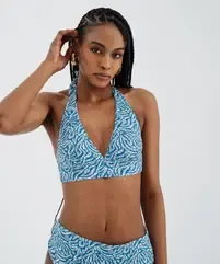 Haut de maillot de bain forme triangle avec mousses amovibles femme vue1 - GEMO (PLAGE) - GEMO