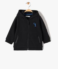 Sweat bébé garçon zippé à capuche en molleton doux vue1 - GEMO(BEBE DEBT) - GEMO