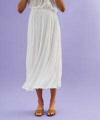 Jupe longue ample en voile extensible et texturé femme vue1 - GEMO(FEMME PAP) - GEMO