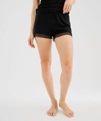 Short de pyjama en maille fluide avec bas en dentelle femme vue4 - GEMO 4G FEMME - GEMO
